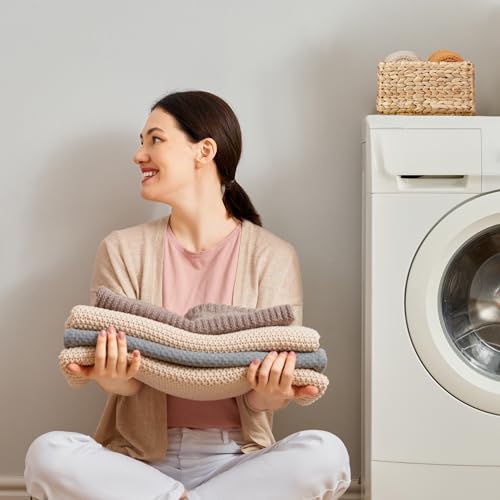 Relaxdays Aufbewahrungskorb Set, Wasserhyazinthe, 2 Größen, Badezimmer & Deko, geflochtene Utensilienkörbe, Natur
