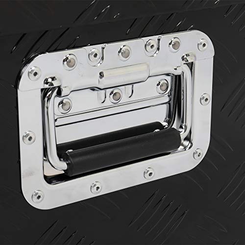 Motorhot 49 Inch Heavy Duty Aluminum Diamond Plate Tool Box Chest Box Pick Up Truck Bed Rv Trailer Toolbox Storage Organizer With Side Handle And Lock Keys – Black Gifts #TOP7
