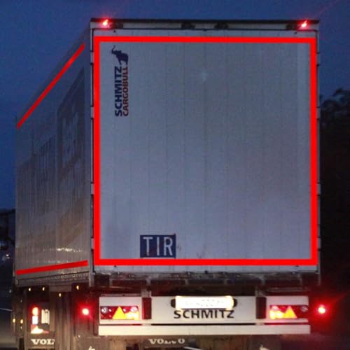 Fita refletora de segurança vermelha de 5 cm x 30 metros, fita refletora vermelha para trailers e ca