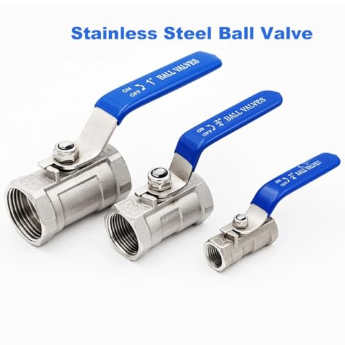 Válvula de bola de acero inoxidable de 3/4" con cierre hermético para grifo y tubería de agua 4