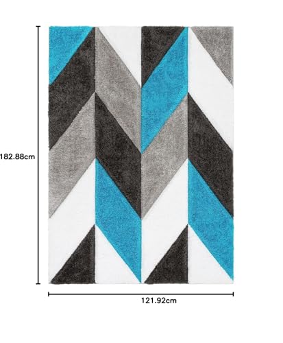 Image of Modern Quality Carpet /Trending Design Hand Woven Fluffy Rug /Mats for Bedroom /Dinning Hall /Living Room 2-inch Thick [Size 4x6 feet]
