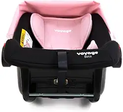 Voyage Bebê Conforto Infantil para Carro Beta, Cinto 3 Pontos, Capota Removível Grupo 0+ (Até 13kgs), Rosa Mescla