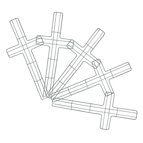 Unomor 5Pcs Cross Wreath Frame Floral Wreath Forms for Easter Holiday Decor for Home Wall Decoration and Craft Projects Surface and Unique Design