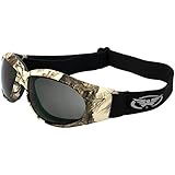 Global Vision Eliminator Pine Camo Safety Padded Riding Goggles Smoke Lenses Adjustable Strap