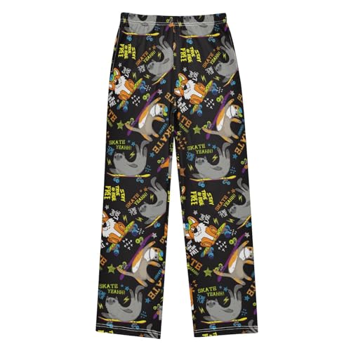 Cat Dog Skaters Boys Pants for Kids Jogger Pants with Pockets S-XL