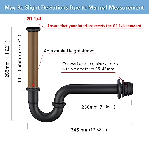Extensión de latón para lavabo 27 Imagen adicional
