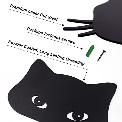 Qmetalart Black Cat Decorations Metal Garden Yard Art Decor Farmhouse Home Decor Outdoor Ornaments Décor Courtyard Lawn Gift Ideal For Cat Lovers Animal Silhouette Set Of 2 #TOP5