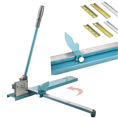 Herramienta de corte manual de riel – Regla de 50 cm, doble ranura, 35 mm de ancho, 7,5 mm de altura para cortar aluminio, hierro, acero