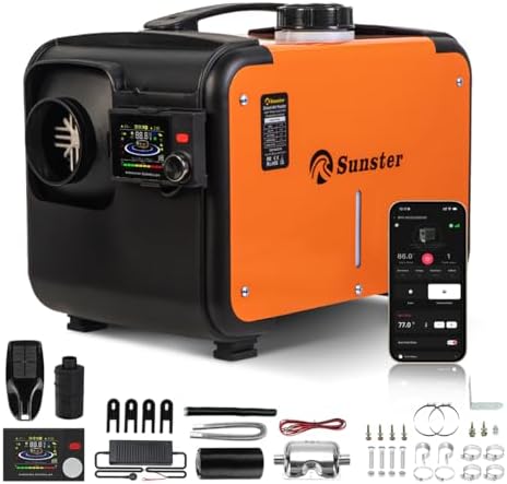 8KW All in One Diesel Standheizung, 12V/24V/230V Dieselheizung 0,...