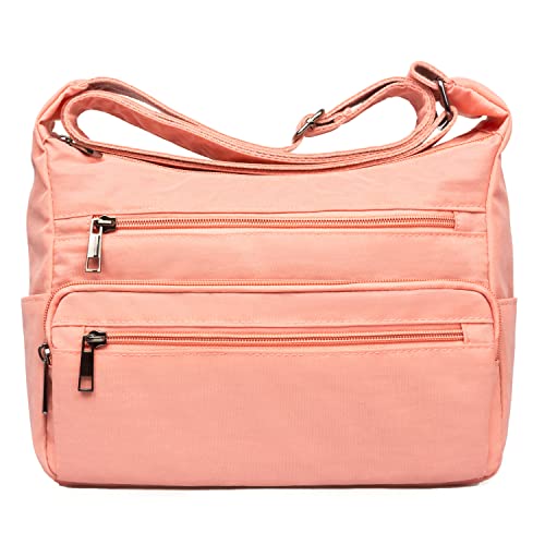 Image of VOLGANIK ROCK RFID Purses for Women Fabric Nylon Multi Pocket Crossbody Bag Ladies Travel Handbag