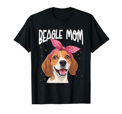 Beagle Mom Design Mignon Beagle avec Ruban à Cheveux pour Femme T-Shirt