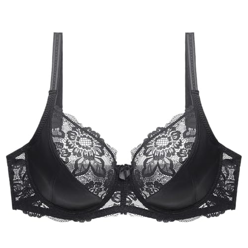 Soutien-gorge dentelle transparente avec armatures grande taille