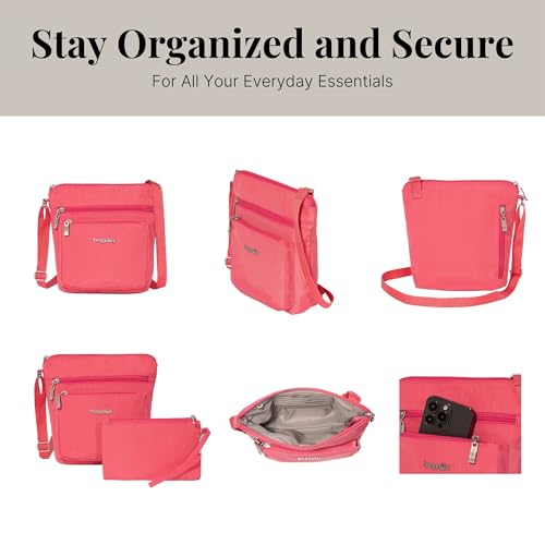 Image of Baggallini Pocket Crossbody Bags for Women 8x8 Small Lightweight Durable Water-resistant Travel Purse W /Rfid