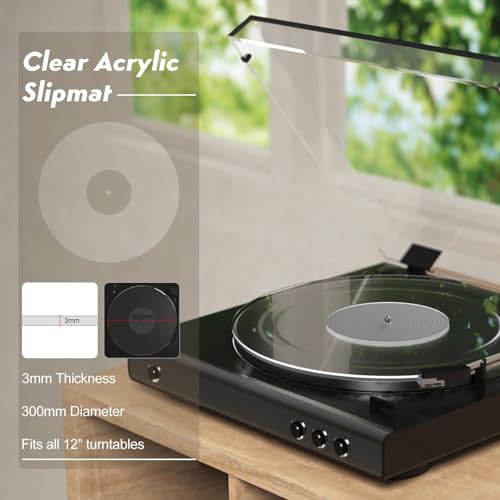 Acrylic Turntable Mat, Anti Static Noise Reduction Slipmat for 12 Inch Record Player, with Enhanced Sound Quality - Image 2