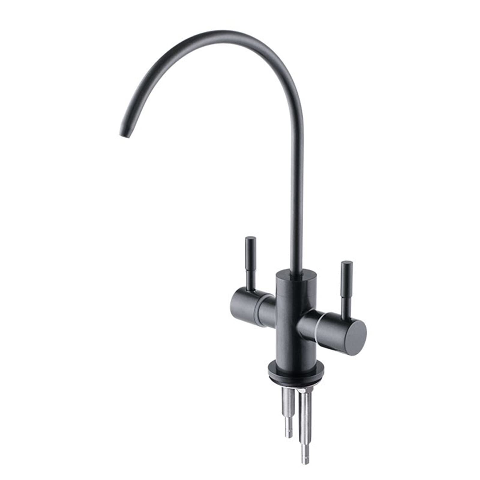 SaryEdge Kitchen Filter Swivel Cold Stainless Steel Single Hole Outlet Water Purifier Faucets-Grey Faucet，White-A，White-A