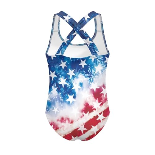 Image of One Piece Swimsuit for Girls Kids Quick Dry Bathing Suit with Crossback Strap Summer Beach Swimwear Size 5T-14