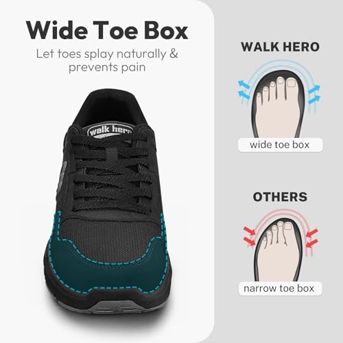 Mens Walking Shoes for Plantar Fasciitis, Arch Support Men Sneakers with Non-Slip Rubber Sole, Comfortable Casual Orthopedic Shoes with Wide Toe Box3