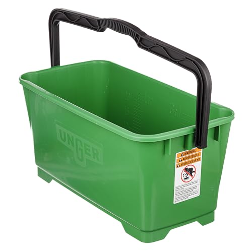 Unger Seau de 28 litres (seau de lavage pour laveurs de vitres de 45 cm, avec 2 becs verseurs, capacité de 28 litres, seau large pour laveurs de vitres) QB220