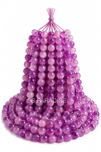 Image of SS Paradise 8mm Glass Beads (6 Colors 300 Pieces) for Jewellery Making | Round Loose Beads Strands for Necklace, (Set 4) Colour Subject to Availability !