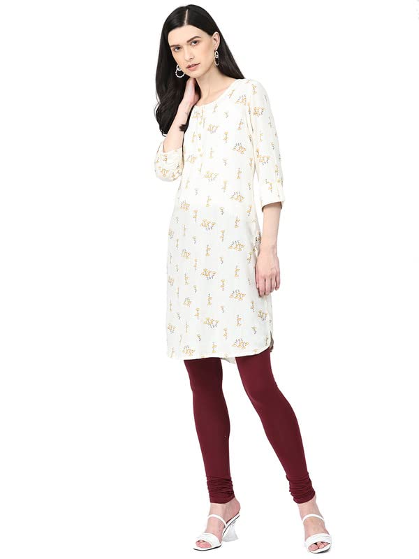 Image of Robinbosky Cotton Churidhar Leggings for Women - Stylish, Stretchable & Flattering Fit for All-Day Comfort