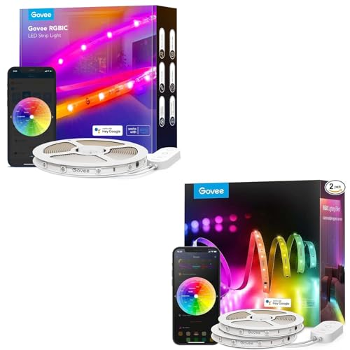 Tira LED RGBIC Govee 100 pies Multicolor miniatura 1