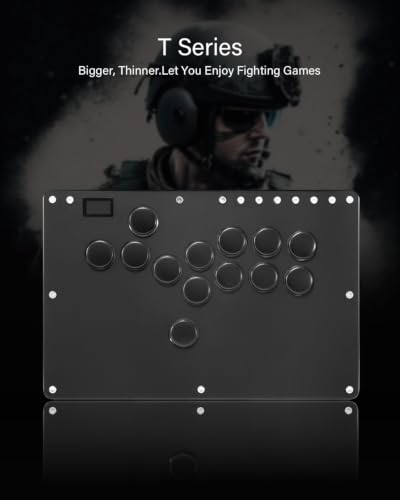 Image of JZW-Shop Haute42 Arcade Stick T13, All-Button Arcade Controller for Switch /PC /PS4 /PS3 /Steam Deck, Slim Arcade Fight Stick Game Keyboard with Turbo & Custom RGB, Supports Hot-Swap & SOCD