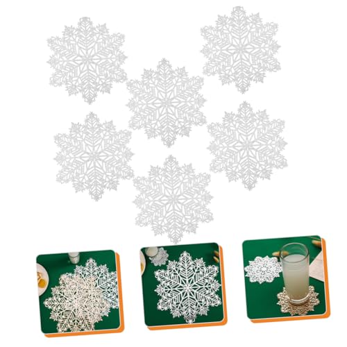 Napperons flocons de Noël de Cabilock en finition ciselée pour une table chic et protégée - 6
