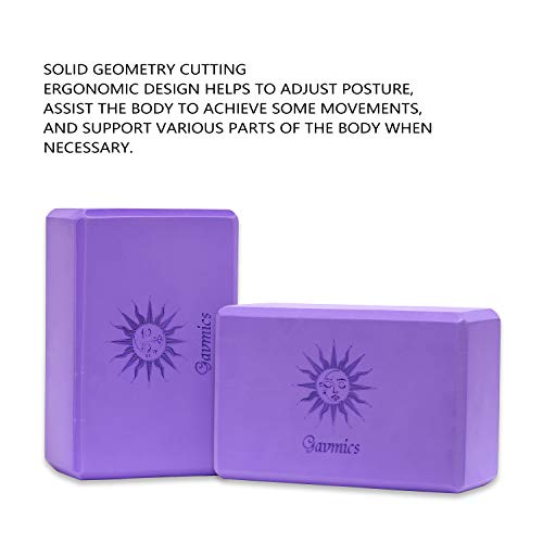 image for GAVMICS Yoga Blocks Set of 2 EVA Foam Block- Non-Slip Surface Provides