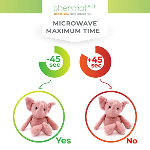 Thermal-Aid Zoo Microwavable Stuffed Animal - Plush Toy and Hot Cold Pack - Tiny The Elephant - Image 5