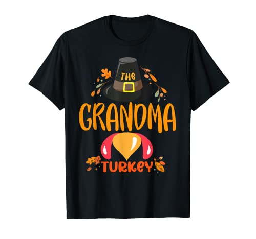 Conjuntos a juego para la familia de Acción de Gracias de The Grandma Turkey Camiseta