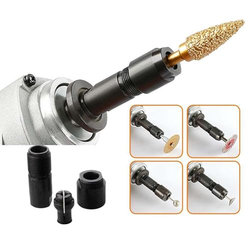 Miniatura 7 de Dopsyesn Conversión Para Amoladora Angular 2 Piezas Conector Para Amoladora Angular, Pulidora Y Brocas Accesorios Adaptador De Mandril De Taladro 6mm 3mm Para Corte De Metal Mecanizado De