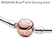 Pandora Moments Two-Tone Bangle - 14k Rose Gold & Sterling Silver Bangle for Women - Compatible Moments Charms - Features Rose & Sterling Silver - Gift for Her - 7.5