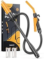 E1 Kraftstoffpumpe, Benzinpumpe Handpumpe Batteriebetrieben Dieselpumpe, 2,6 GMP, Tragbare Saugpumpe mit Kontrolliertem Durchfluss und Auslaufsicherem 59-Zoll-Schlauch für Benzin, Diesel und Wasser