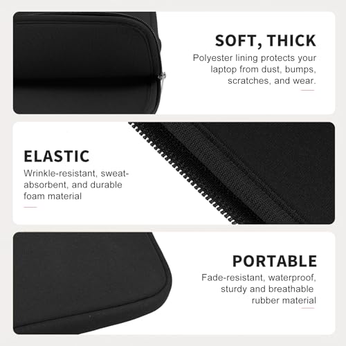 Funda para portátil de poliéster negra para notebook 17" miniatura 3