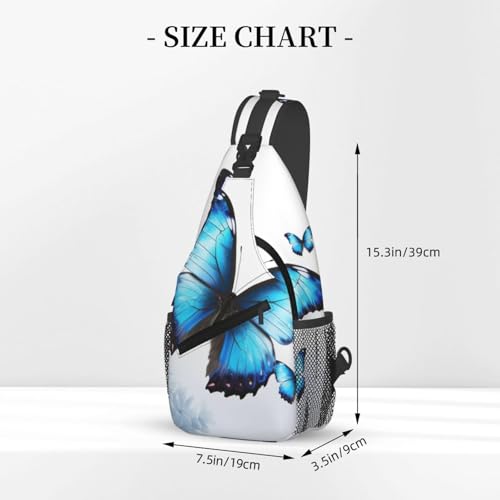 Bolso Cruzado para Hombre Azul Mariposa miniatura 3