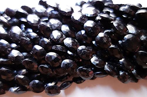 Spinelle noir naturel perles ovales taillées pour remplacer le diamant noir en bijouterie