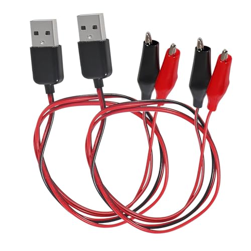 Image of 8PCS USB to Alligator Clip Adapter Cable Male USB to Alligator Clip Probe USB Cables with Alligator Clip for Circuit Test(Male)