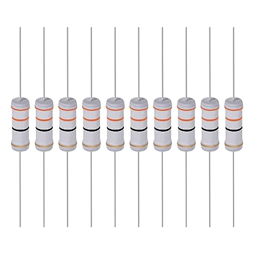YOKIVE 40uds Metal Óxido Película Resistores, Eje Pb Resistor, Mantener Normal Circuito Operación, Excelente para Eléctrica Energía Equipo (Gris, 3W, 33 Ohmios)