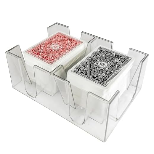 Yuanhe 6 Deck Clear Canasta Playing Card Tray