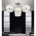 CWI Lighting 5479C28C-4 4 Light Flush Mount with Chrome Finish, Chrome Finish with White Shade