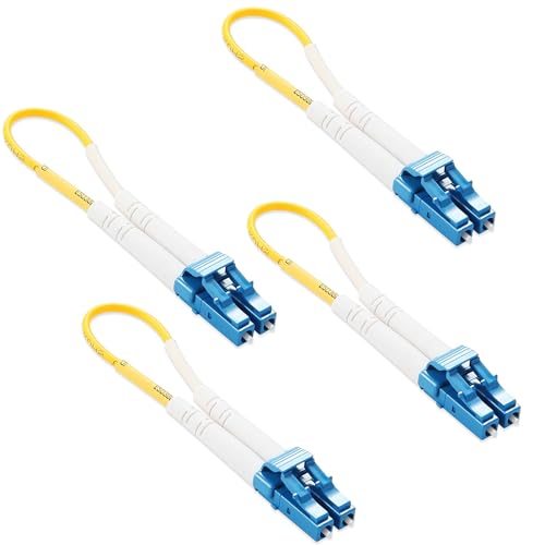 Image of 10Gtek [4-Pack] LC Fiber Optic Loopback Adapter - LC Connector Singlemode 9 /125 (OS2) Test Plug for Testing Applications or Network restorations