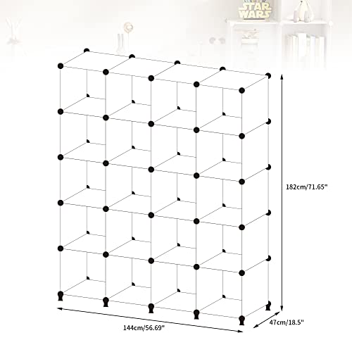 image for JOISCOPE Wood Pattern Portable Wardrobe Closet for Hanging Clothes,Com