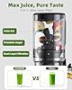 ACOQOOS Juicer Machines, 135MM Wide Chute for Whole Fruit and Vegetable,1.8L Auto-Feed Time-Saver, Slow Masticating High Yield, Easy to Clean Cold Press Juicer with 2 Cups, Black