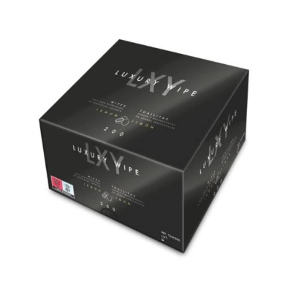 Toallitas LXY Limón | Fabricadas en tejido sin tejer | Superficie suave microperforada, no se rompen y no dejan residuos | Pack de 200 unidades