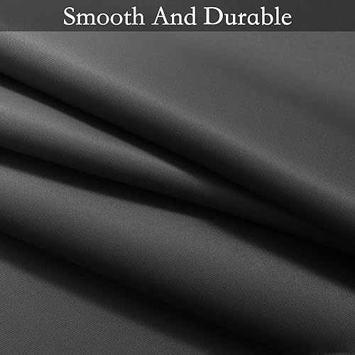 Image of SimpleHome Ombre Room Darkening Curtains for Bedroom, Gradient Black to Grey White Light Blocking Thermal Insulated Grommet Window Curtain /Drapes for Living Room,2 Panels, 70x84 inches Length