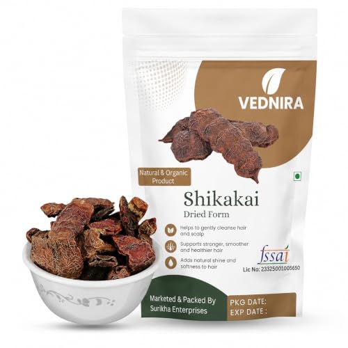 Image of Organic Whole Dried Sabut Shikakai Raw Form 300g | Acacia Concinna for Hair Wash, Hair Growth, Hair Fall Control, Dandruff & Itchy Scalp | Natural Herbal Hair Cleanser, Hair Mask Use, Chemical Free