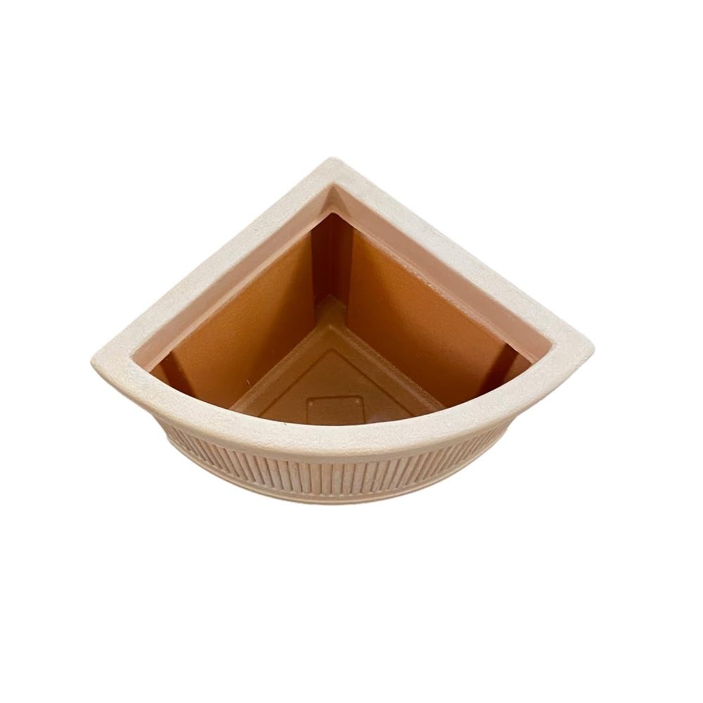 Garden Italia Vasi Vaso per piante Angolare millerighe basso FAM Lato 46 cm alt.53 cm in resina colore iMPRUNETA- Made in Italy per esterni e interni - antiurto - leggero