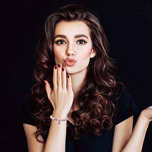 Breast Cancer Awareness Bracelets, Natural Stone Beaded Bracelets,Inspirational Bracelets Gifts for Women Girls Best Friend Sister4