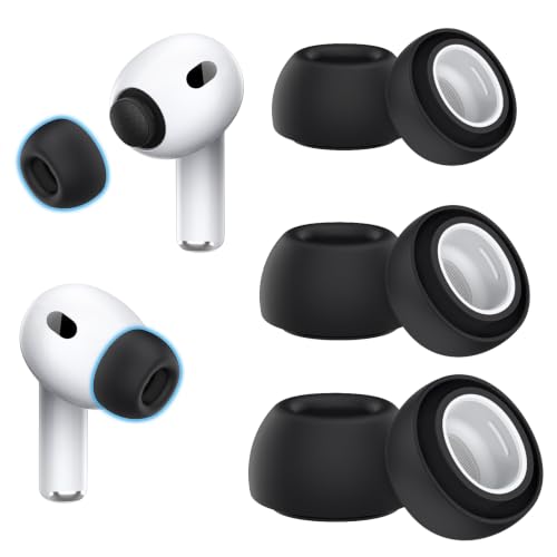 Image of Ear Tips Replacement for AirPod Pro 3 (3 Pairs,S /M /L,Black)