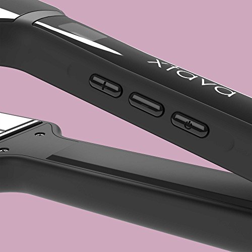 41Vwl7WTbBL XTAVA Professional Infrared Flat Iron With Tourmaline Ceramic Plates - (Silk Edition Black)